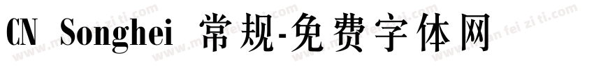 CN Songhei 常规字体转换